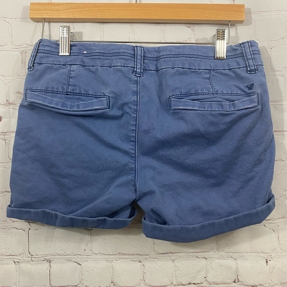 American Eagle Outfitters Stretch Midi Blue Faded Wash Womens Size 2 Shorts - Picture 3 of 5